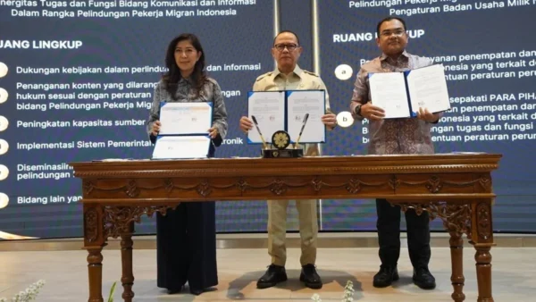 KemenP2MI Teken MoU Lindungi PMI, Gandeng 14 Mitra