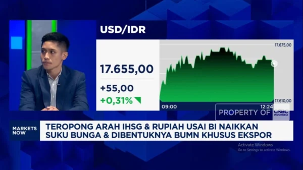 BI Rate Naik 50 Bps, IHSG dan Rupiah Tertekan